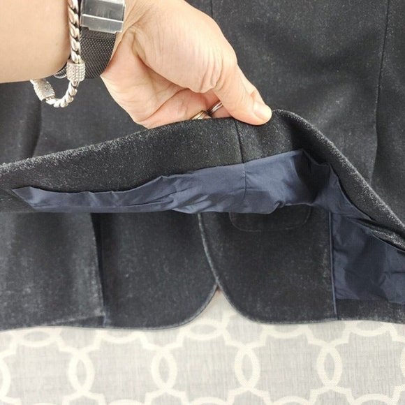 Vince. Wool Blend Black Distressed Men's Blazer 42 - Picture 11 of 12